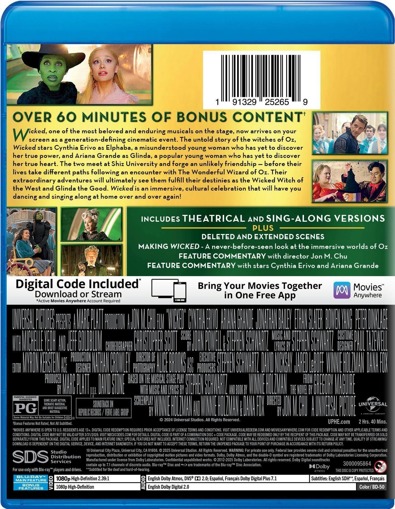 Back. Wicked - Blu-ray + Digital [Blu-ray].