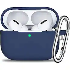 Front. Entronix - Entronix Liquid Silicone Case for AirPods Pro 1st and 2nd Generation - Durable and Stylish Protection - Navy.