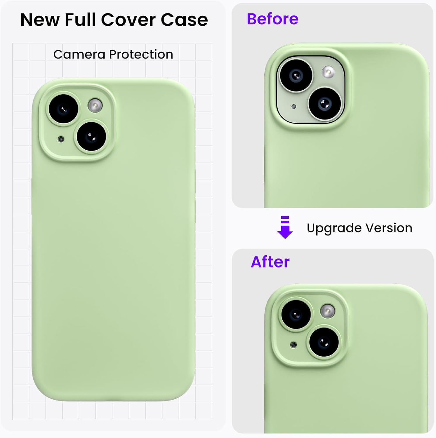 New Full Cover Case
Before
Upgrade Version
After
Camera Protection