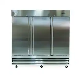 Magic Chef - Commercial 72 cu. ft. 3-Door Upright Freezer - Stainless Steel