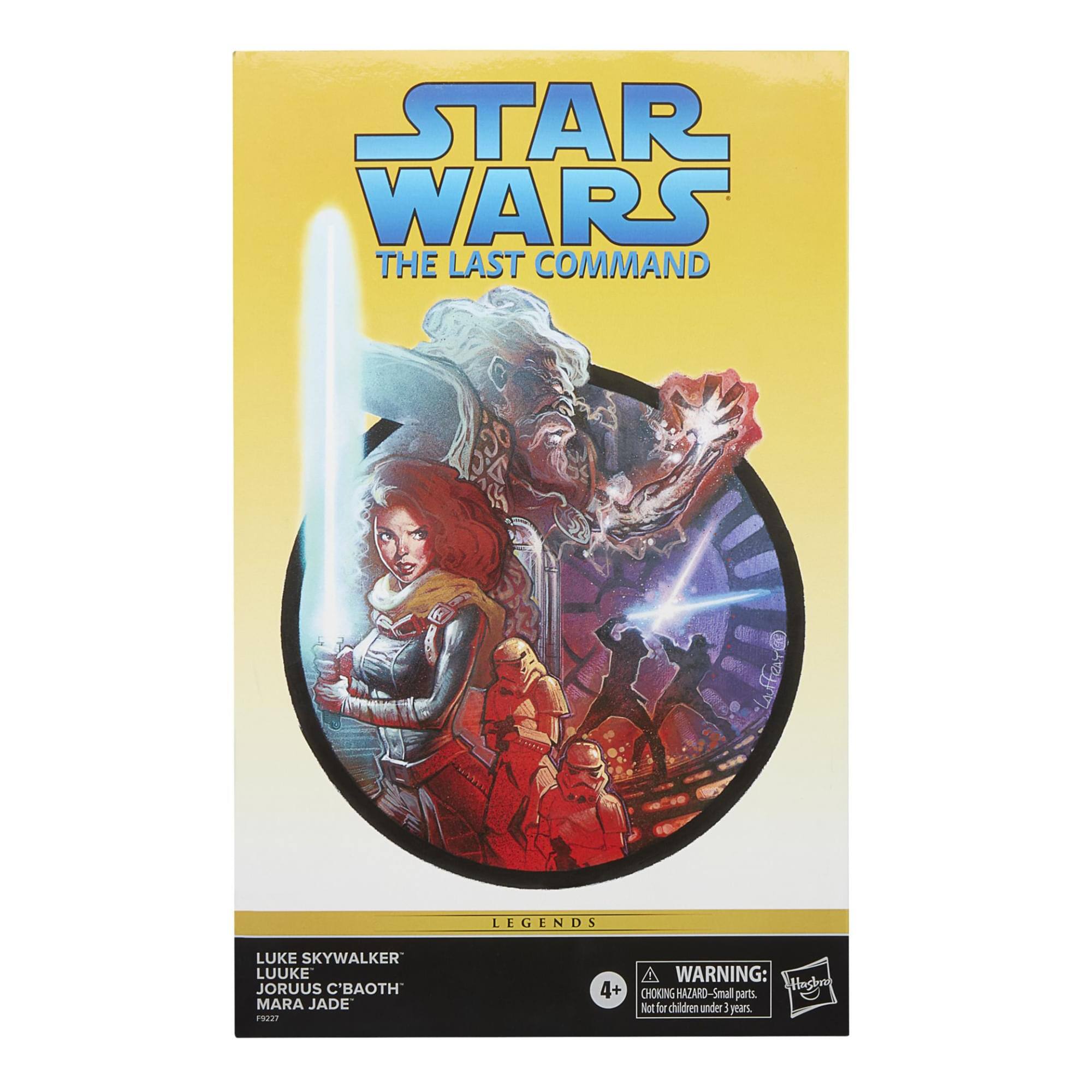 STAR WARS  
THE LAST COMMAND

LEGENDS

LUKE SKYWALKER  
JORUUS C'BAOTH  
MARA JADE

P9227

WARNING: CHOKING HAZARD - Small parts. Not for children under 3 years.