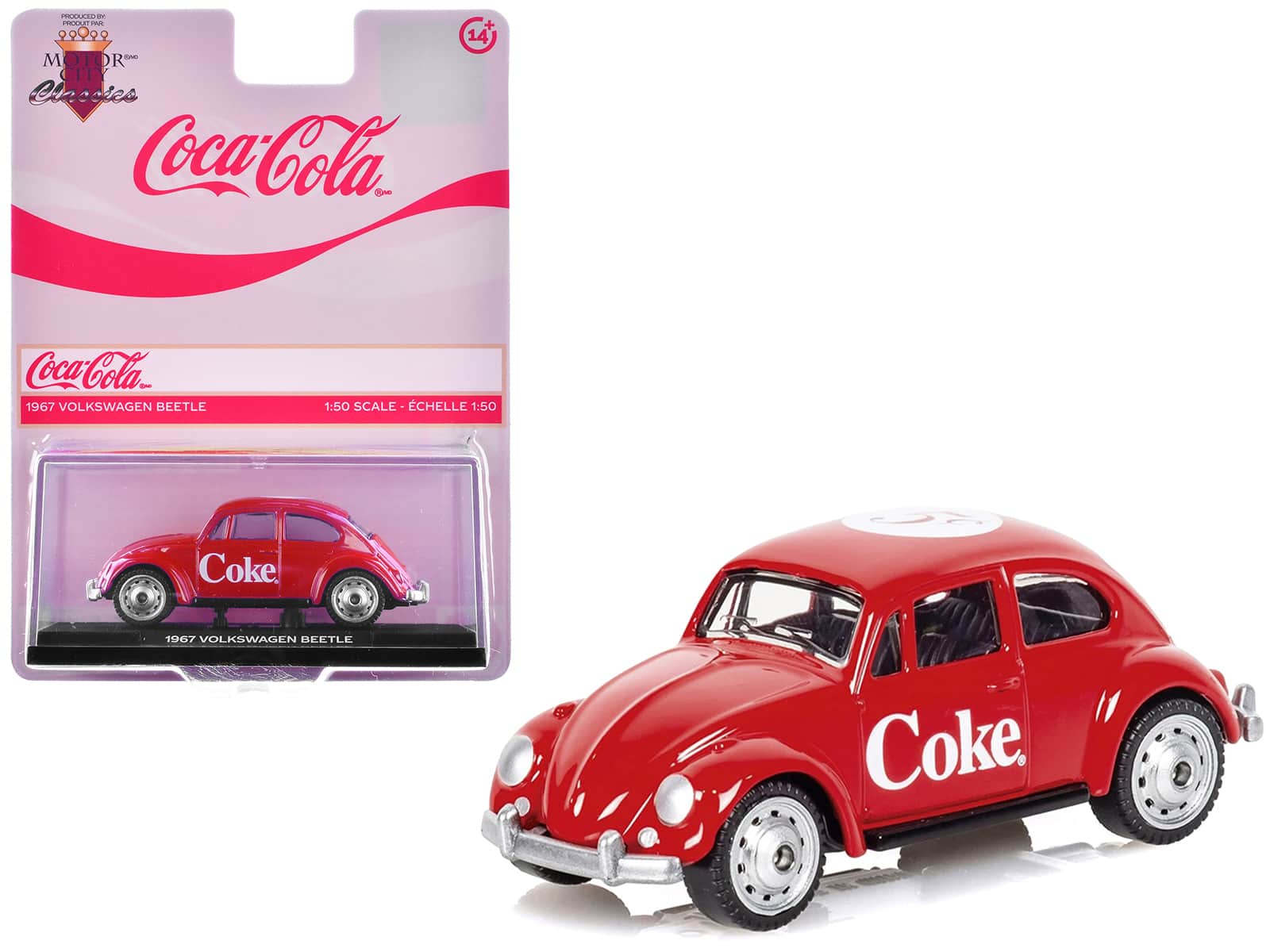 "1967 Volkswagen Beetle ""Coca-Cola"" Red 1/50 Diecast Model by Motorcity Classics" price history on PriceWatchPro