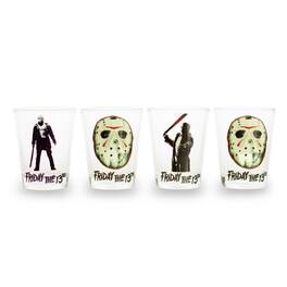 Silver Buffalo - Friday The 13th Jason Voorhees 2-Ounce Mini Shot Glasses | Set of 4 - Black
