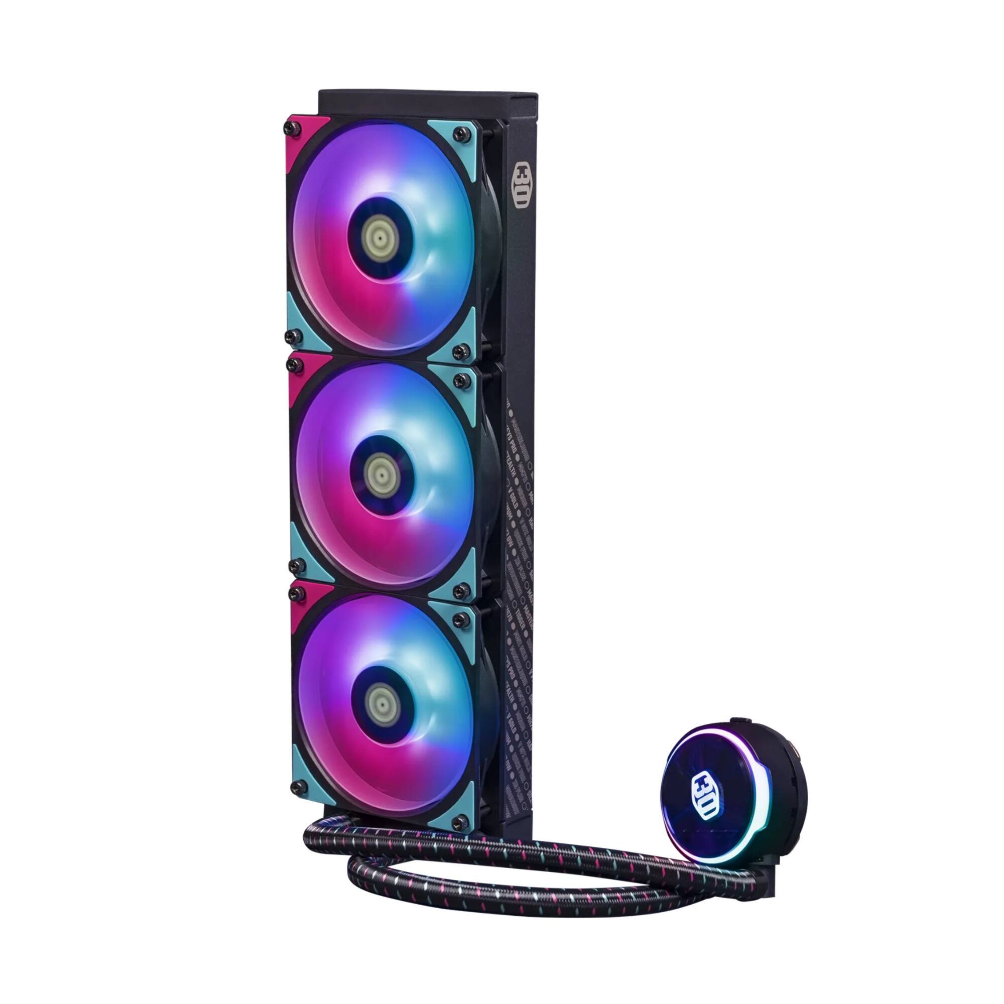 Angle. Cooler Master - Cooler Master MasterLiquid PL360 FLUX 30th Anniversary Edition - Black.