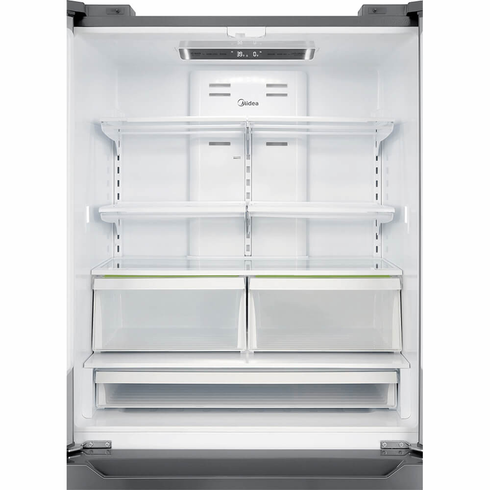 Alt View 3. Midea - Midea MRQ23B4AST 22.5 Cu. Ft. Stainless Steel Counter-Depth 4-Door French Door Refrigerator - Stainless.