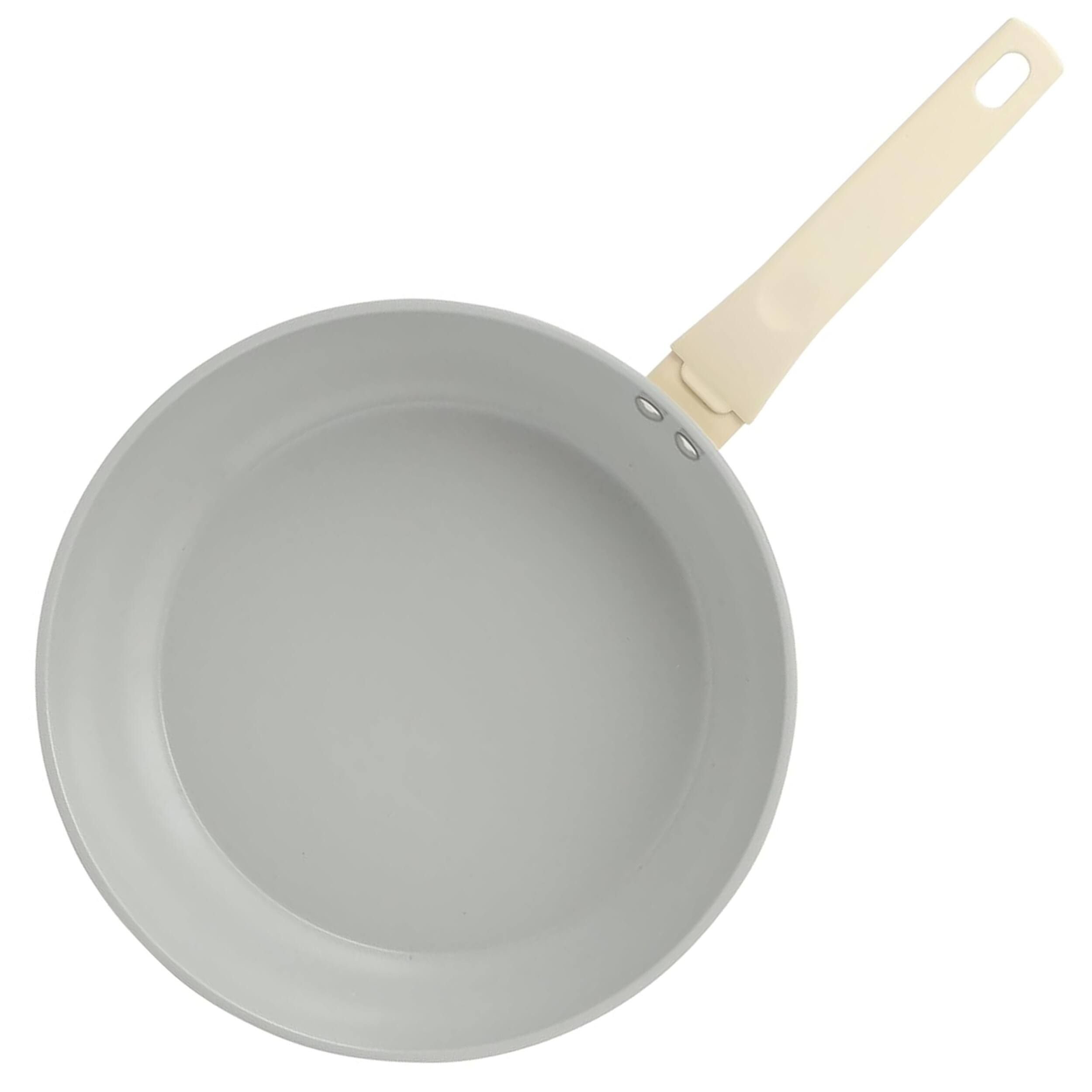 Alt View 1. Gibson - Gibson Home Barnsdall 12 Inch Nonstick Aluminum Frying Pan in Linen - Linen.
