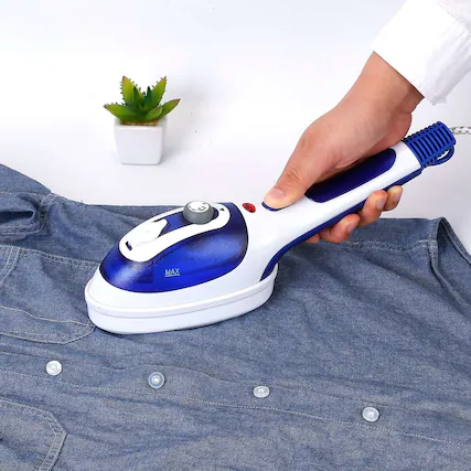 Front. Forest'nSky - 800W Handheld Steam Brush & Garment Steamer, 3 Adjustable Steam Levels, Anti-Scald & Anti-Drip, Portable Iron - Blue.