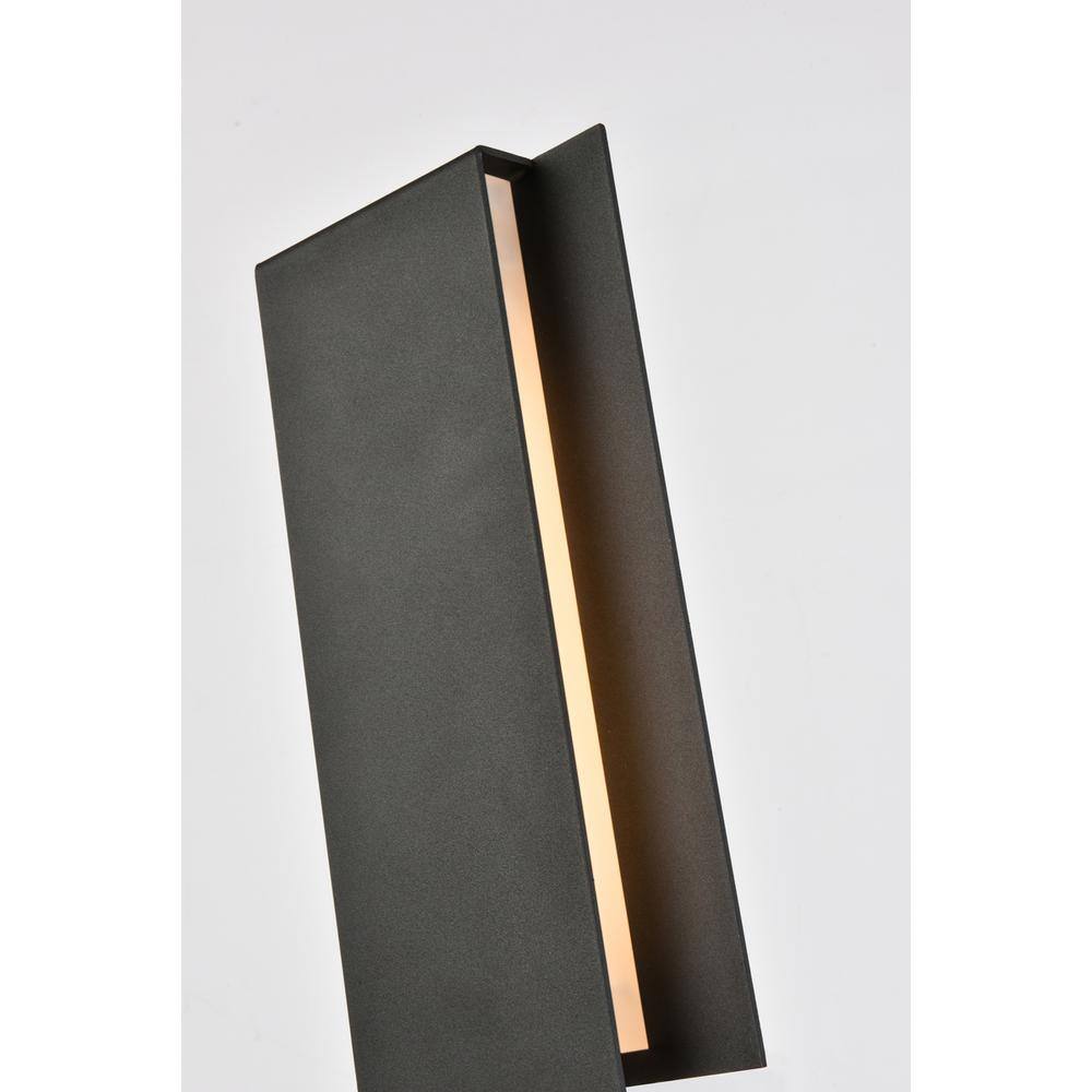 Alt View 3. Living District - Raine Integrated LED wall sconce in black - Black.