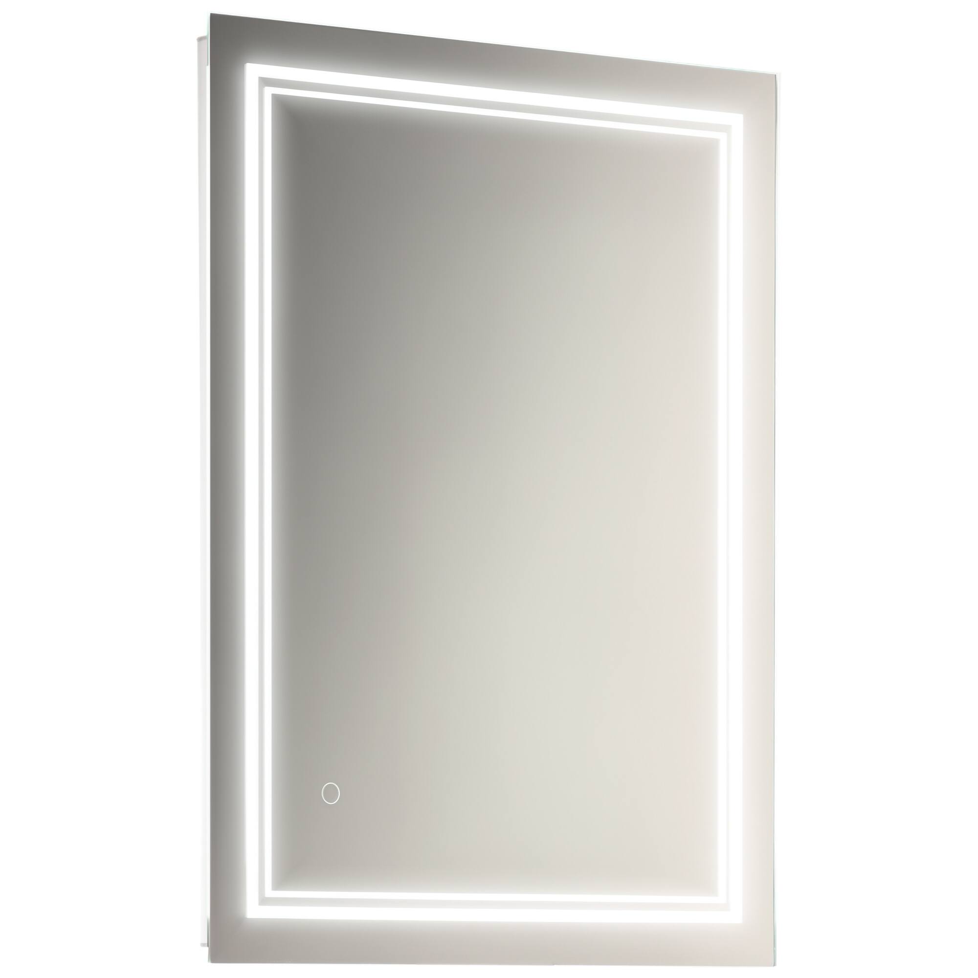 Homcom - 32"x24" LED Bathroom Mirror, Lighted Vanity Mirror, Wall Mounted with Smart Touch Button, Waterproof, Plug-in