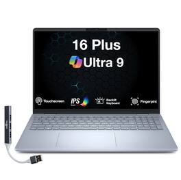 Dell - Refurbished Excellent - Upgraded - 16 Plus Laptop 16.0 WUXGA Display (Ultra 9-288V, 32GB, 2TB SSD, Intel Arc 140V, Backlit KB, Win 11 Pro) w/USB Hub - Blue