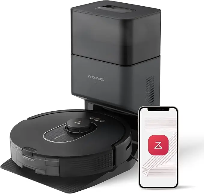 Roborock - Q5 DuoRoller+ Robot Vacuum with Self-Empty Dock - Black Gold