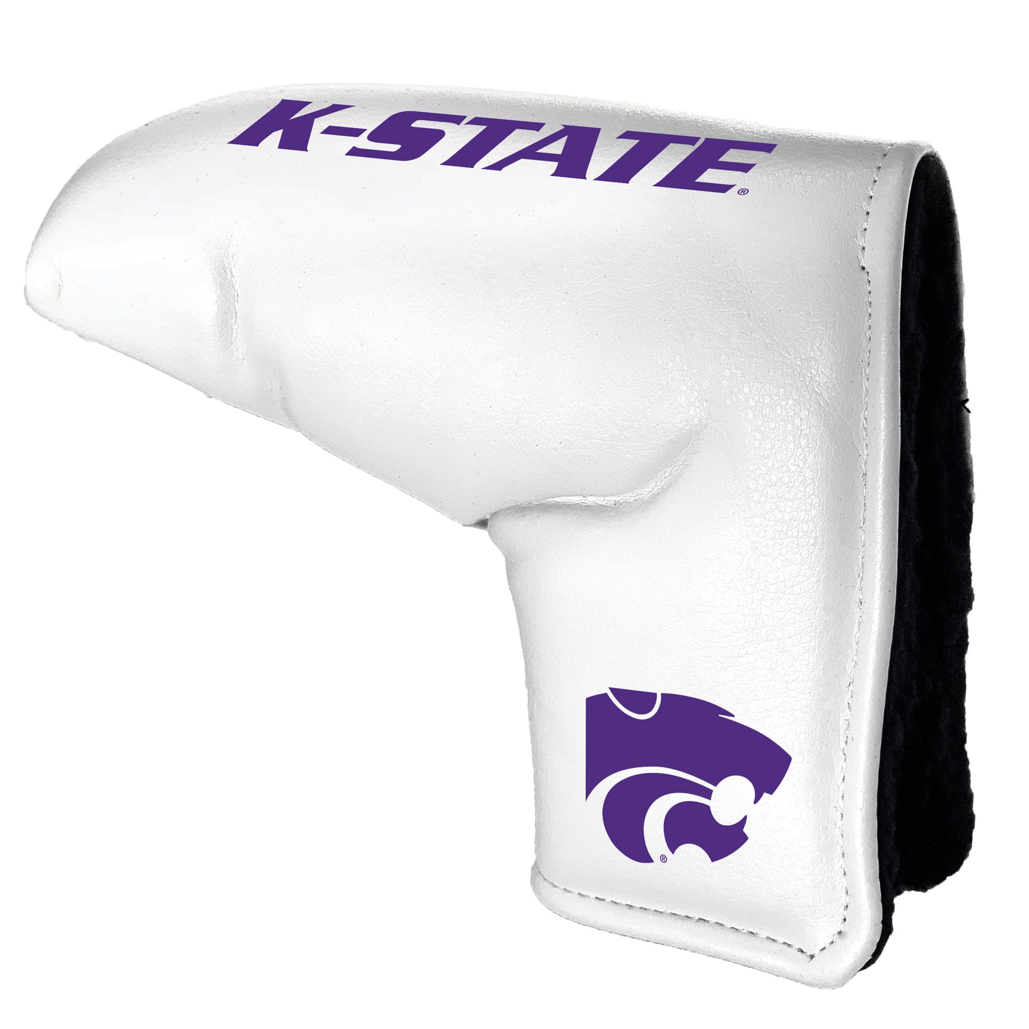 Front. Team Golf - Kansas State Wildcats Tour Blade Putter Cover - White.