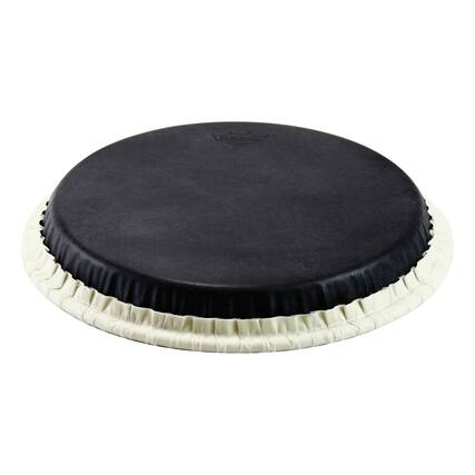Front. Remo - Conga Drumhead, Tucked, 11.75, Skyndeep, 'black Calfskin' Graphic.