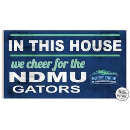Jardine - Notre Dame of Maryland Gators 11" x 20" Indoor/Outdoor In This House Sign - Blue