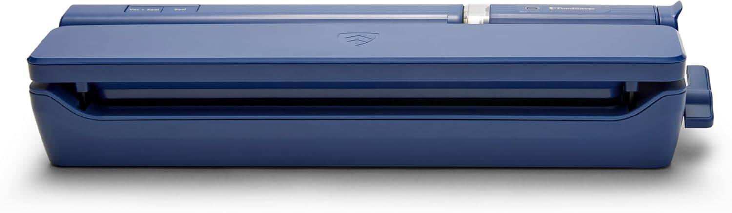 Angle. FoodSaver - Handheld+ 2-in-1 Vacuum Sealing System, Handheld and Countertop Vacuum Sealer - Dark Blue.