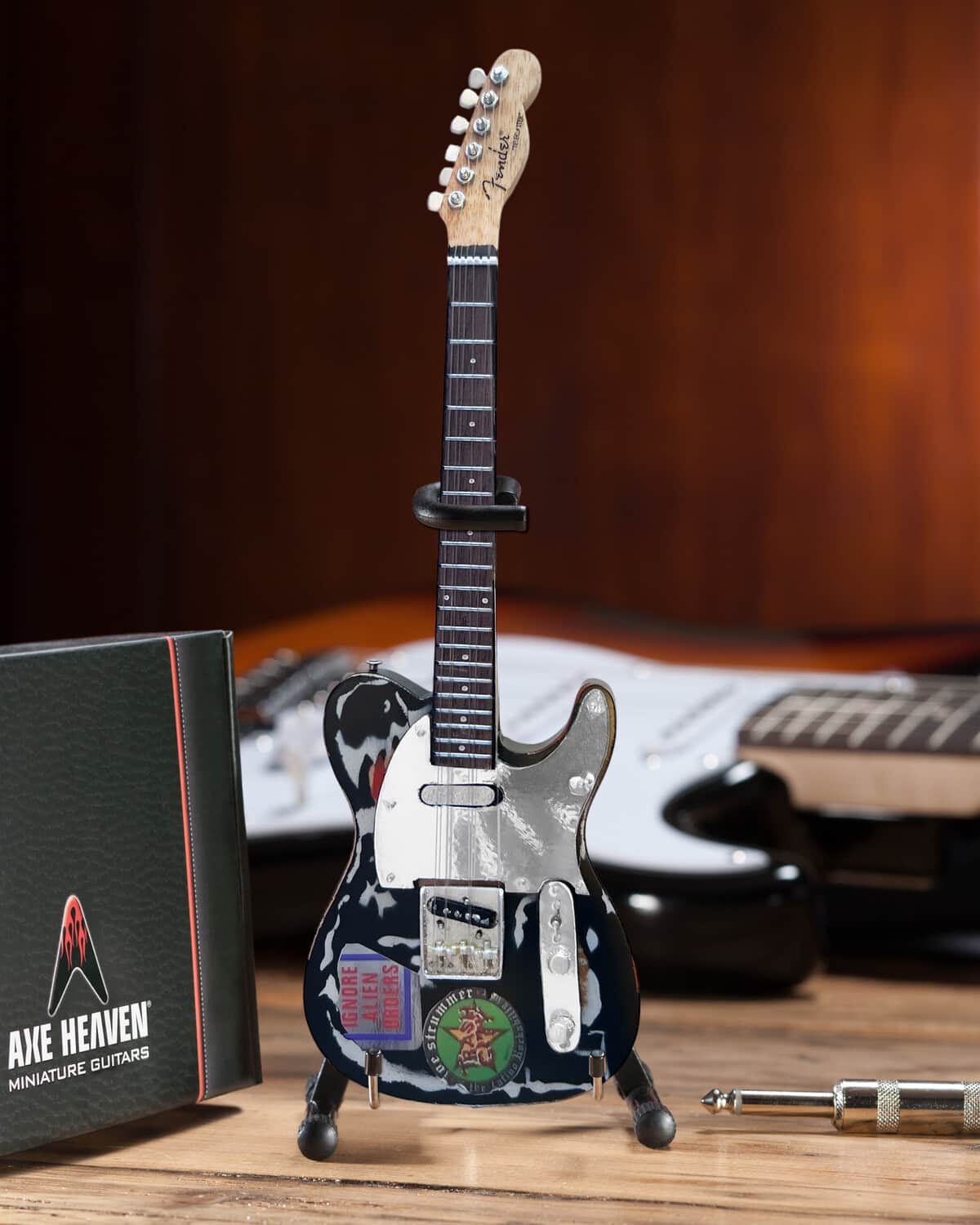 Axe Heaven - Joe Strummer Fender Tele Signature Mini Guitar Replica Off Licensed FT-020 - COLLECTIBLES - Multicolor