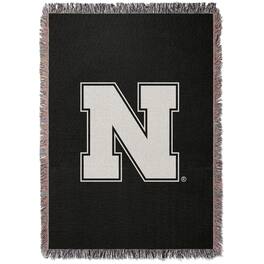 Chad & Jake - Nebraska Huskers Woven Blanket - Black