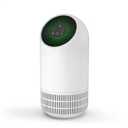 Front. JS Innovations - JS FLO 2.0 - 3-in-1 HEPA Air Purifier & Odor eliminator - Perfect for small to medium sized rooms up to 130sq/ft - White.