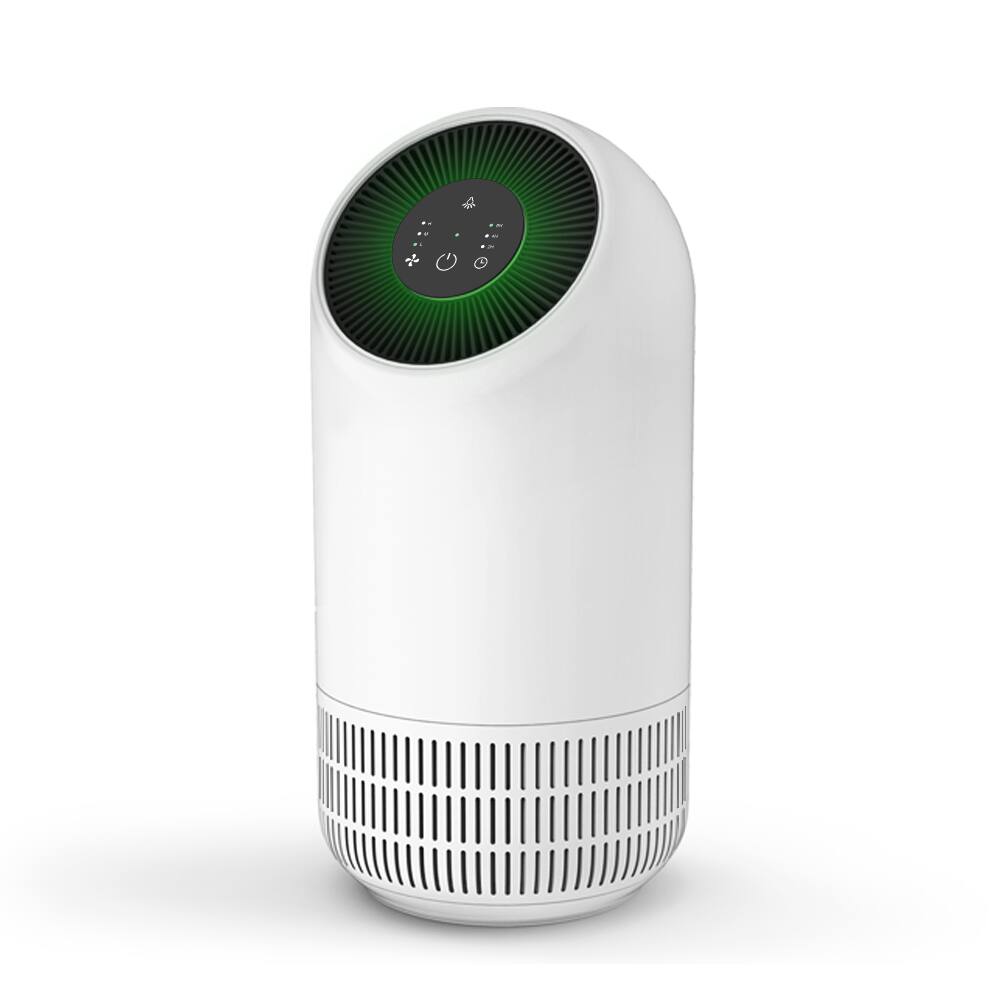 Front. JS Innovations - JS FLO 2.0 - 3-in-1 HEPA Air Purifier & Odor eliminator - Perfect for small to medium sized rooms up to 130sq/ft - White.