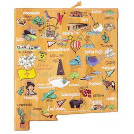Totally Bamboo - New Mexico Cutting Board with Artwork by Fish Kiss