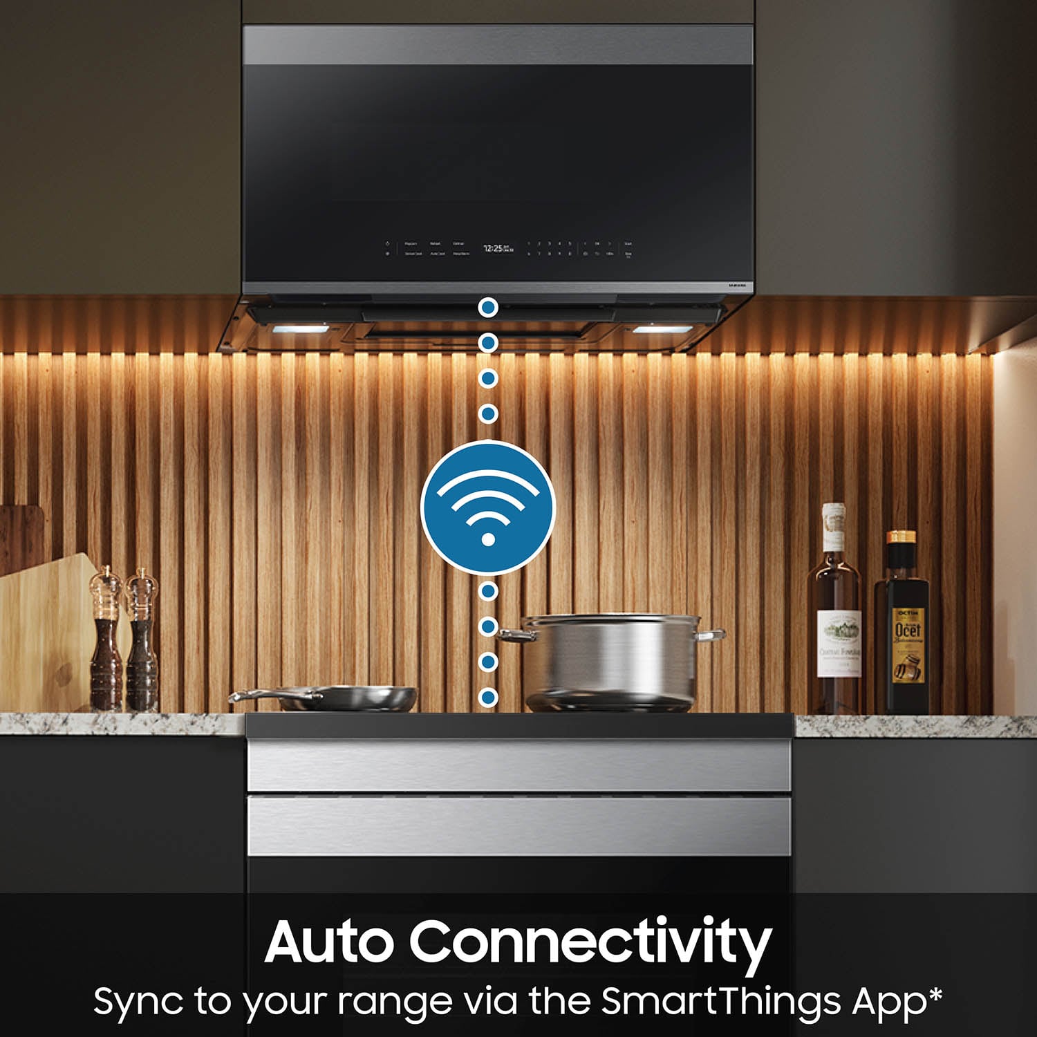 Auto Connectivity Sync to your range via the SmartThings App.