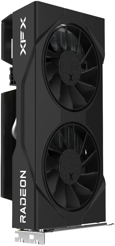 Left. XFX - Swift AMD Radeon RX 9060 Gaming Edition 8GB GDDR6 PCI Express 5.0 Gaming Graphics Card - Black.