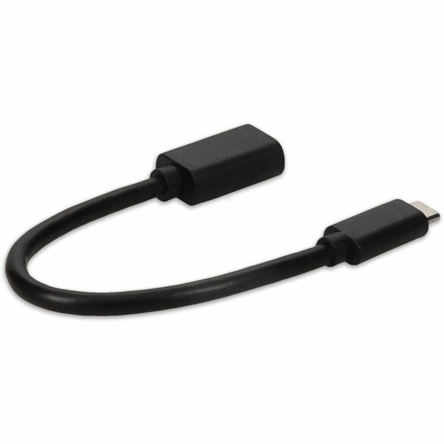 Alt View 4. AddOn - AddOn USB C 3.1 Male to USB A 3.0 Female Black Adapter - 6.69" USB Data Transfer Cable for Portable Hard Drive, Tablet.