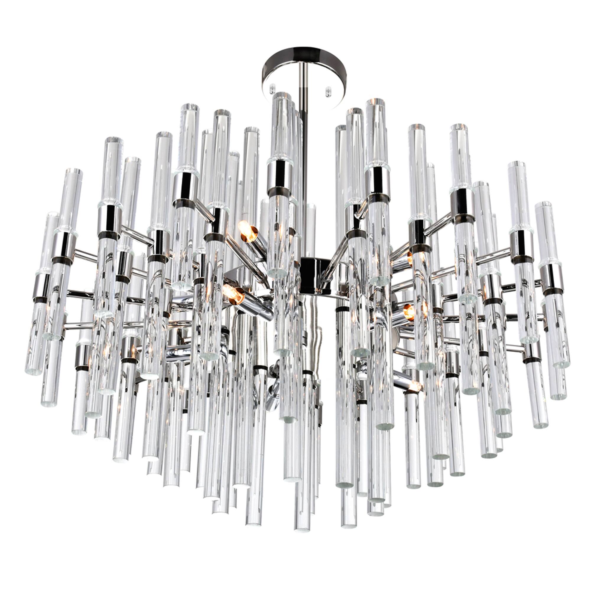 Left. CWI Lighting - Miroir 10 Light Chandelier With Polished Nickel Finish - Polished Nickel.