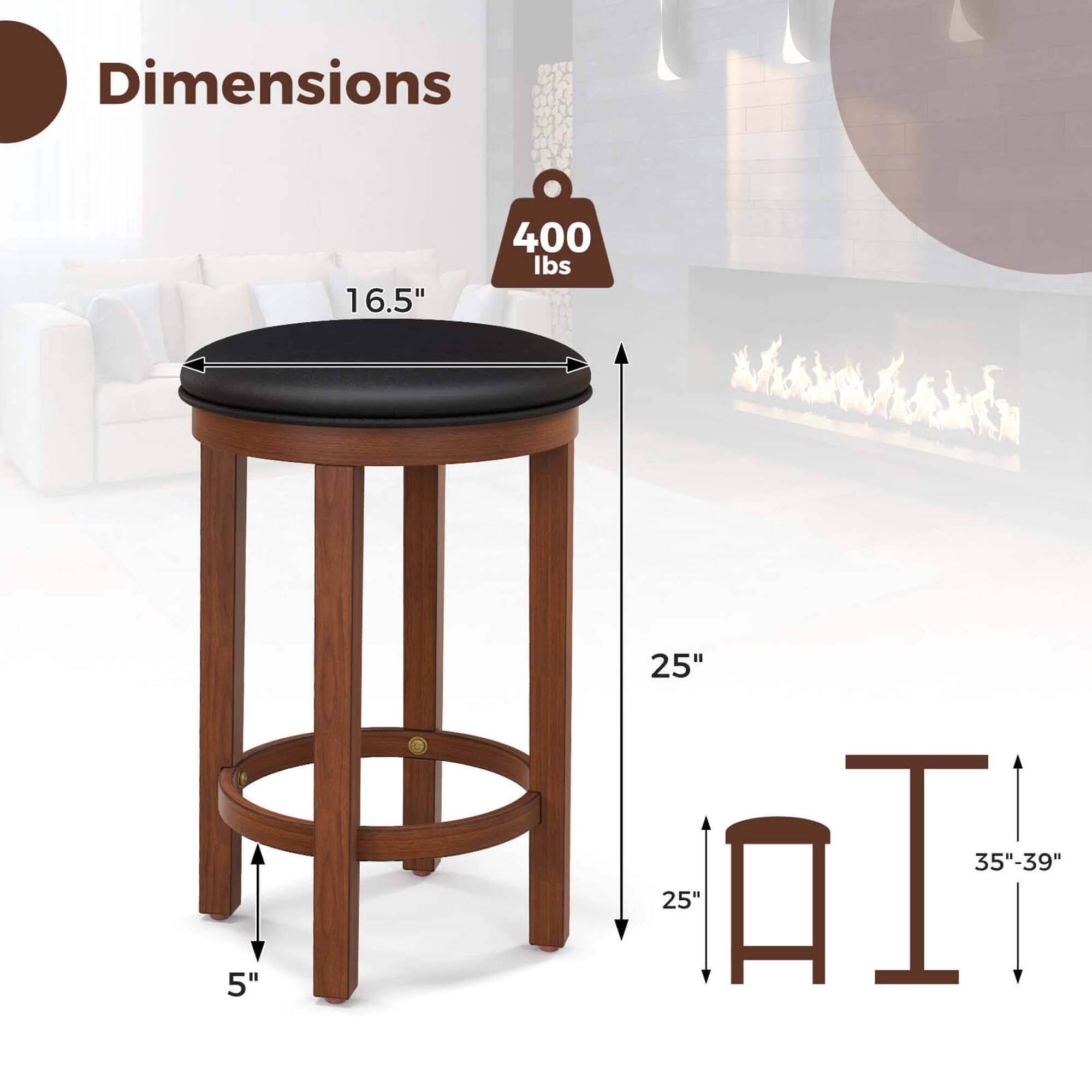 Dimensions: 16.5" x 400 lbs x 5" x 25" x 35"-39" x 25".