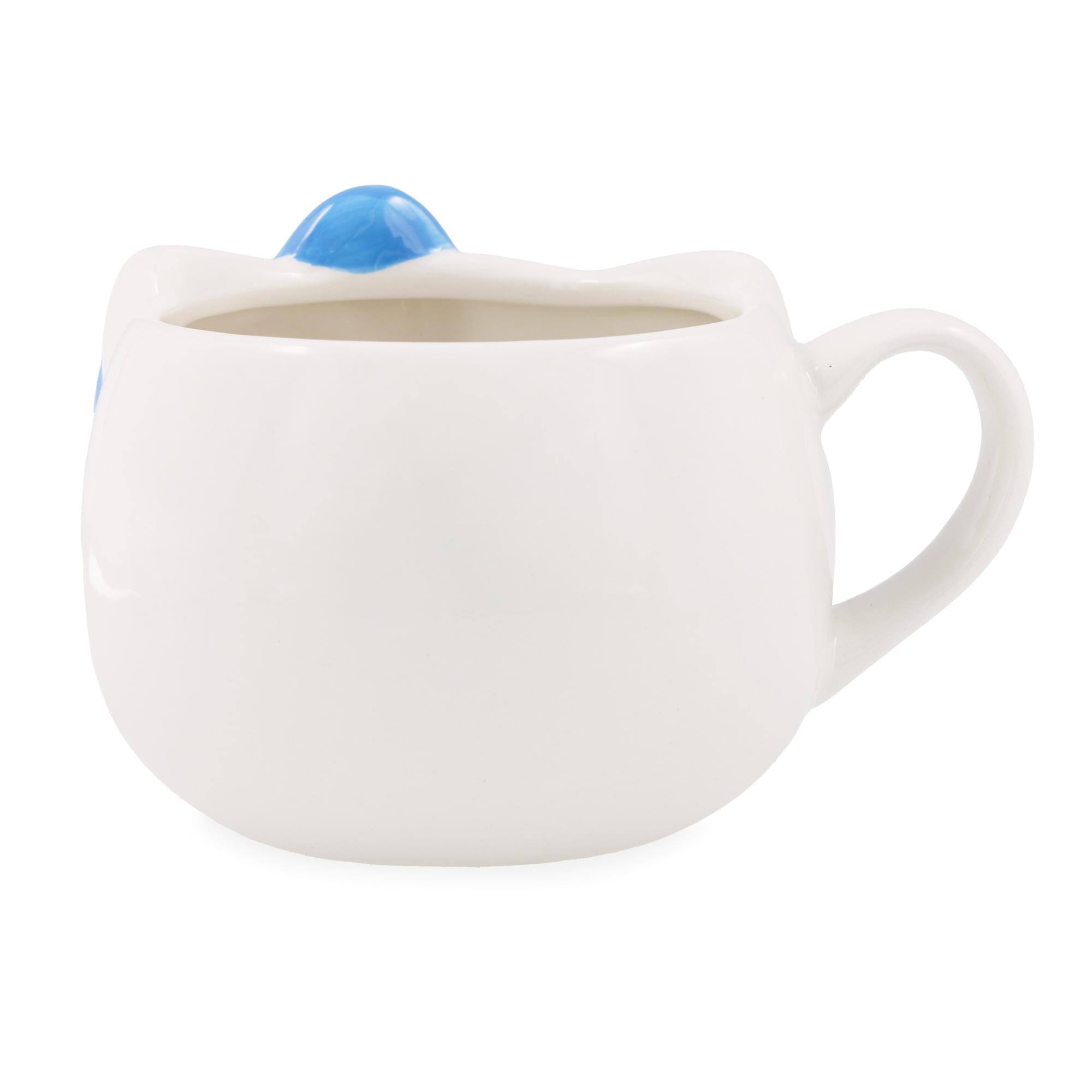 Alt View 1. Silver Buffalo - Sanrio Hello Kitty Blue Bow Sculpted Ceramic Mug | Holds 20 Ounces - Blue.