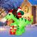 Alt View 3. Costway - 8FT Inflatable Christmas Santa Claus Dinosaur LED Lighted Decoration Gift Boxes - Multicolor.