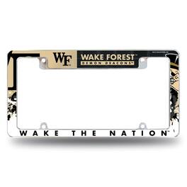Rico Industries - Wake Forest Demon Deacons Chrome Metal License Plate Frame with Bold Full Frame Design - Multi