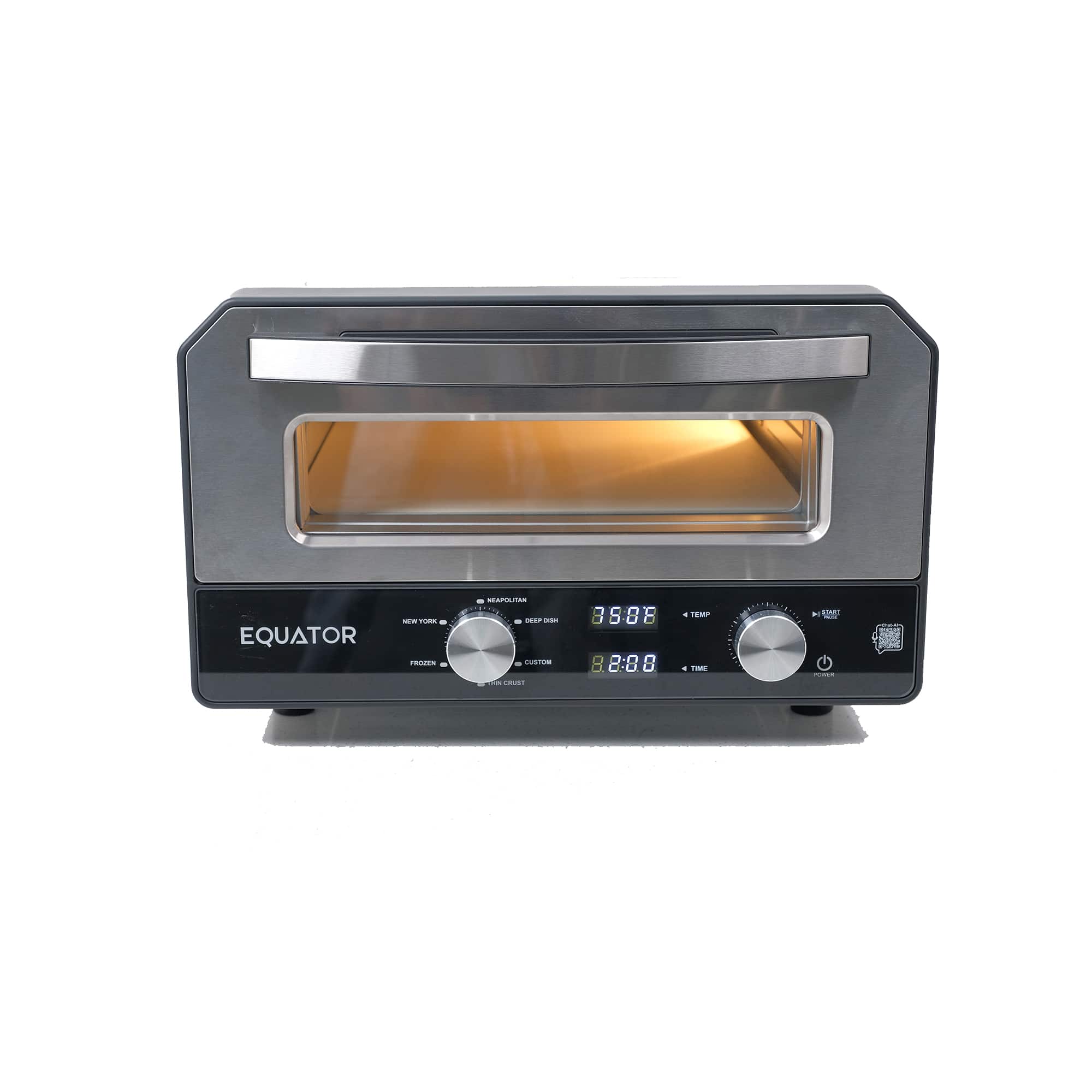 Equator - ELECTRIC PIZZA OVEN Multi Program w/ Baking Stone Countertop 0.5cf 110V - Stainless