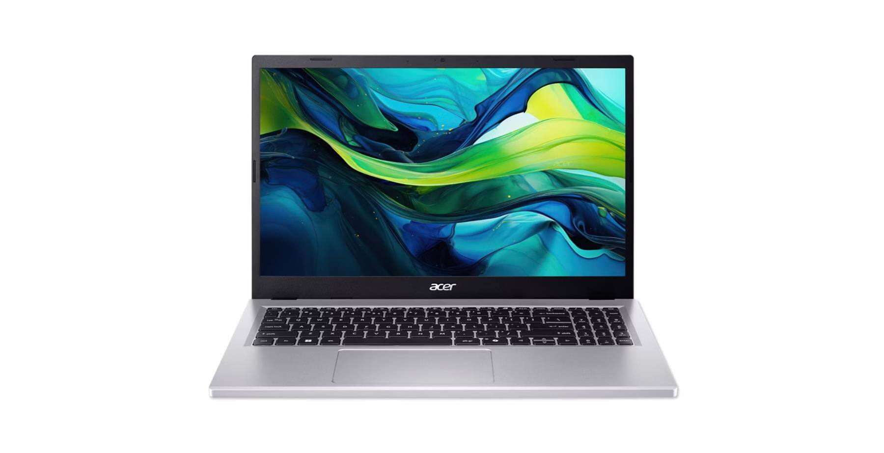 Angle. Acer - Aspire Go 15 15.6" FHD 13th Gen i7-13620H 32GB 1TB SSD Windows 11 Home - Silver.