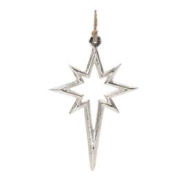 BreeBe - Metal Star Ornament (Set of 12) - Gray