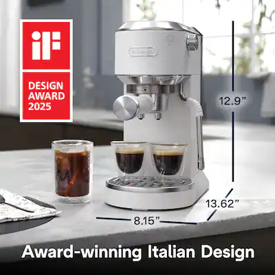De'Longhi - Dedica Duo Espresso Machine - Vanilla De'Longhi - Dedica Duo Espresso Machine - Vanilla
