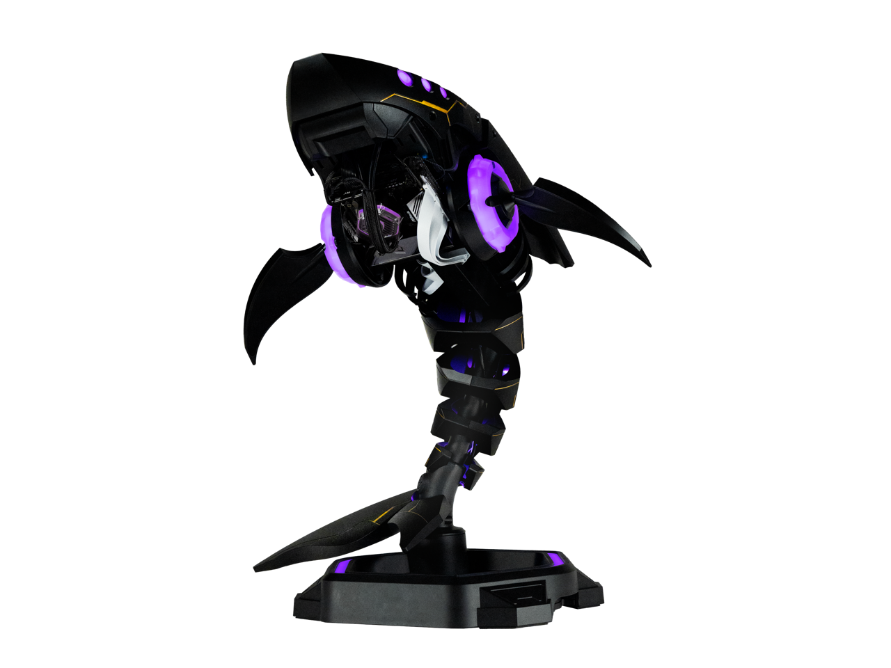 Alt View 4. Cooler Master - Cooler Master Black Shark-X ITX | 120mm AIO, 38mm Radiator, 850W PSU, 310mm GPU Mount - Black.