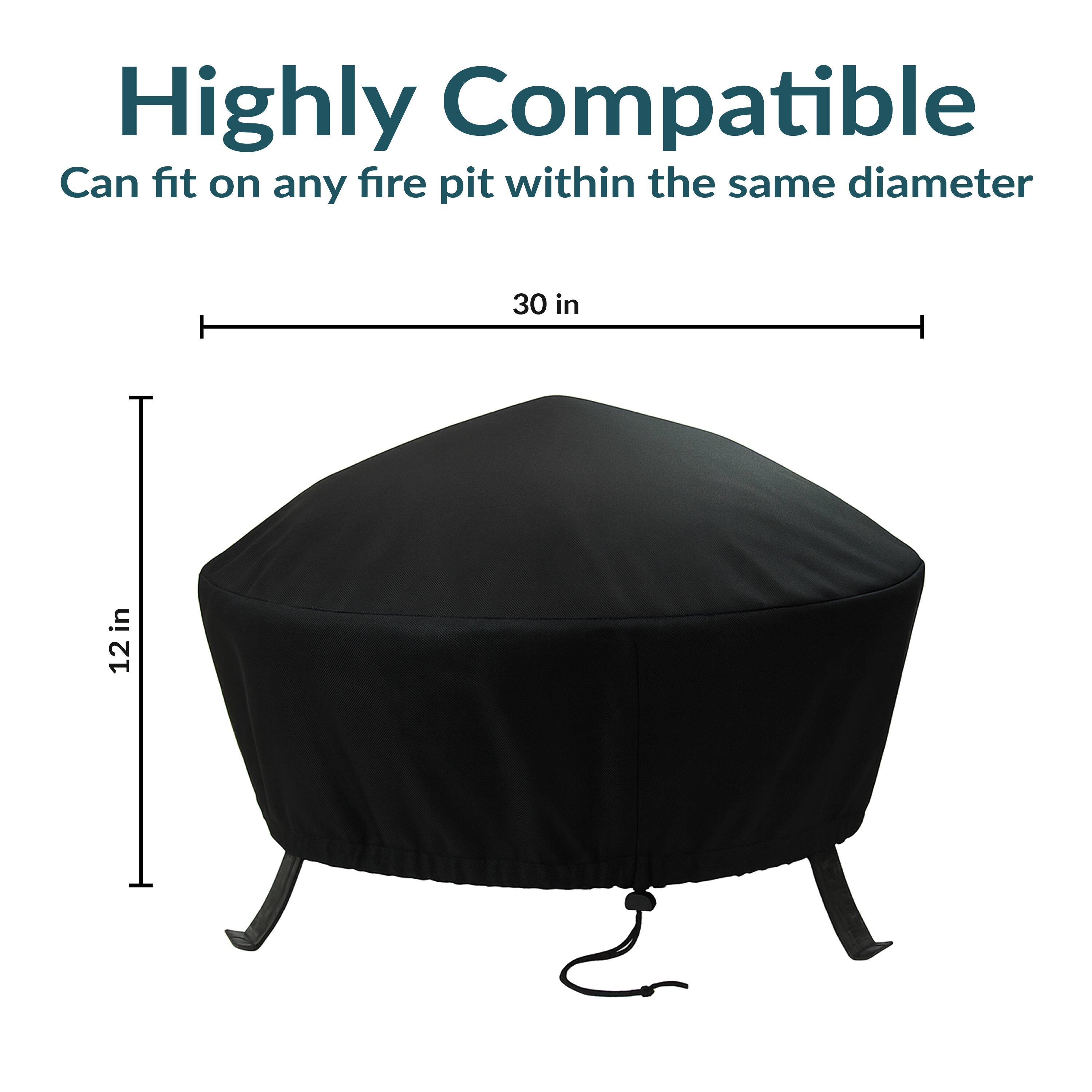 Highly Compatible  
Can fit on any fire pit within the same diameter  
30 in  
12 in