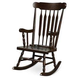Kadyn - Outdoor Outdoor Acacia Wood Chair Patio Chairs Chair Rocker Patio PorchBackyardIndoor Garden Rocking with Det - Brown