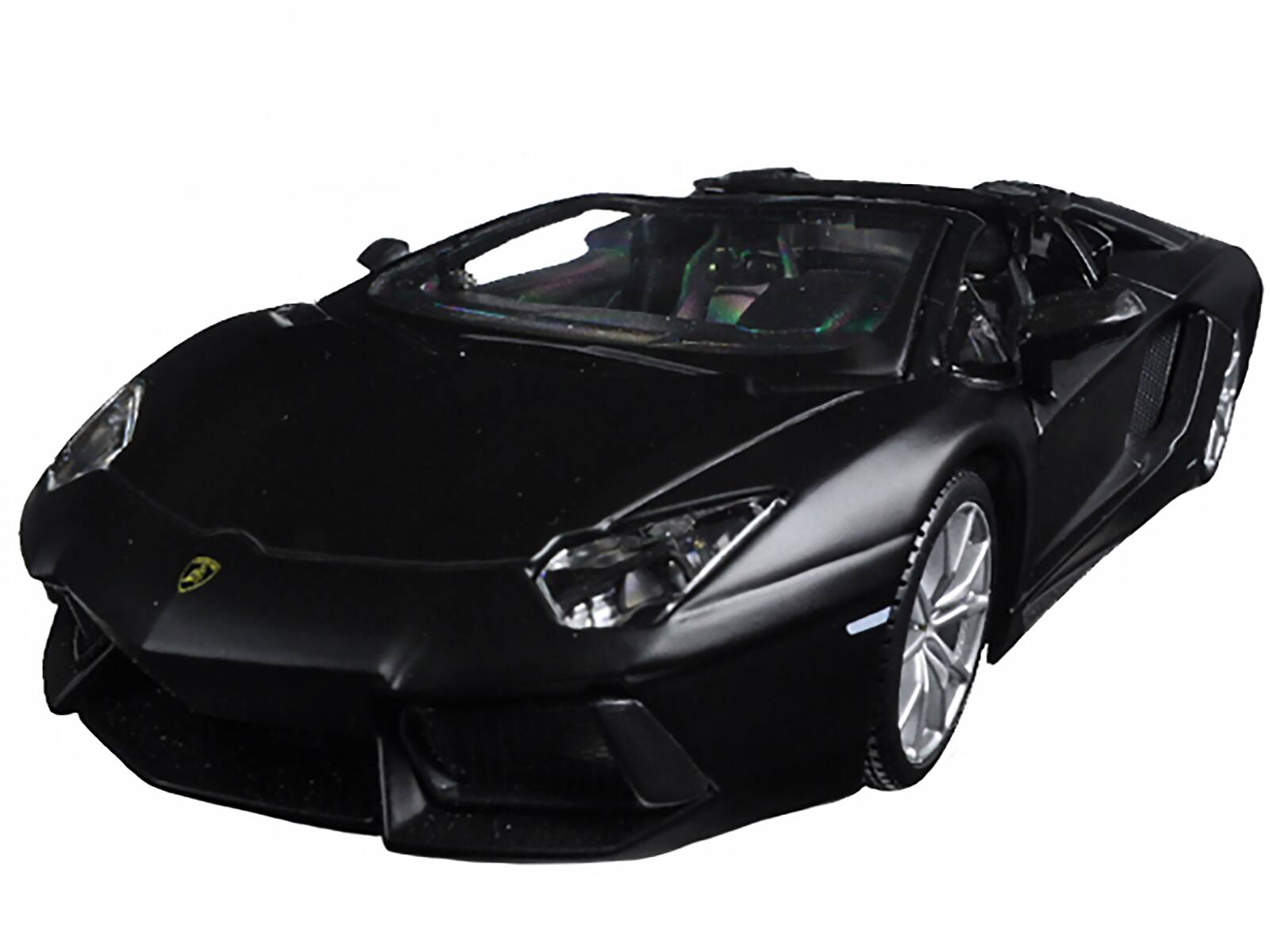 Alt View 1. Maisto - Lamborghini Aventador LP 700-4 Roadster Matt Black 1/24 Diecast Model Car  by Maisto.