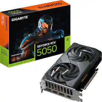 GIGABYTE GeForce RTX 5050 WINDFORCE OC 8GB GDDR6 PCI Express 5.0 GIGABYTE GeForce RTX 5050 WINDFORCE OC 8GB GDDR6 PCI Express 5.0