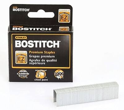 BOSTITCH EZ 130  
STANLEY BOSTITCH  
Premium Staples  
Grapas premium  
Agrafes de qualité supérieure  
HIGH CARBON  
chisel point  
1000