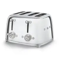 SMEG - TSF03 4-Slice Wide-Slot Toaster - Stainless Steel - Front_Zoom