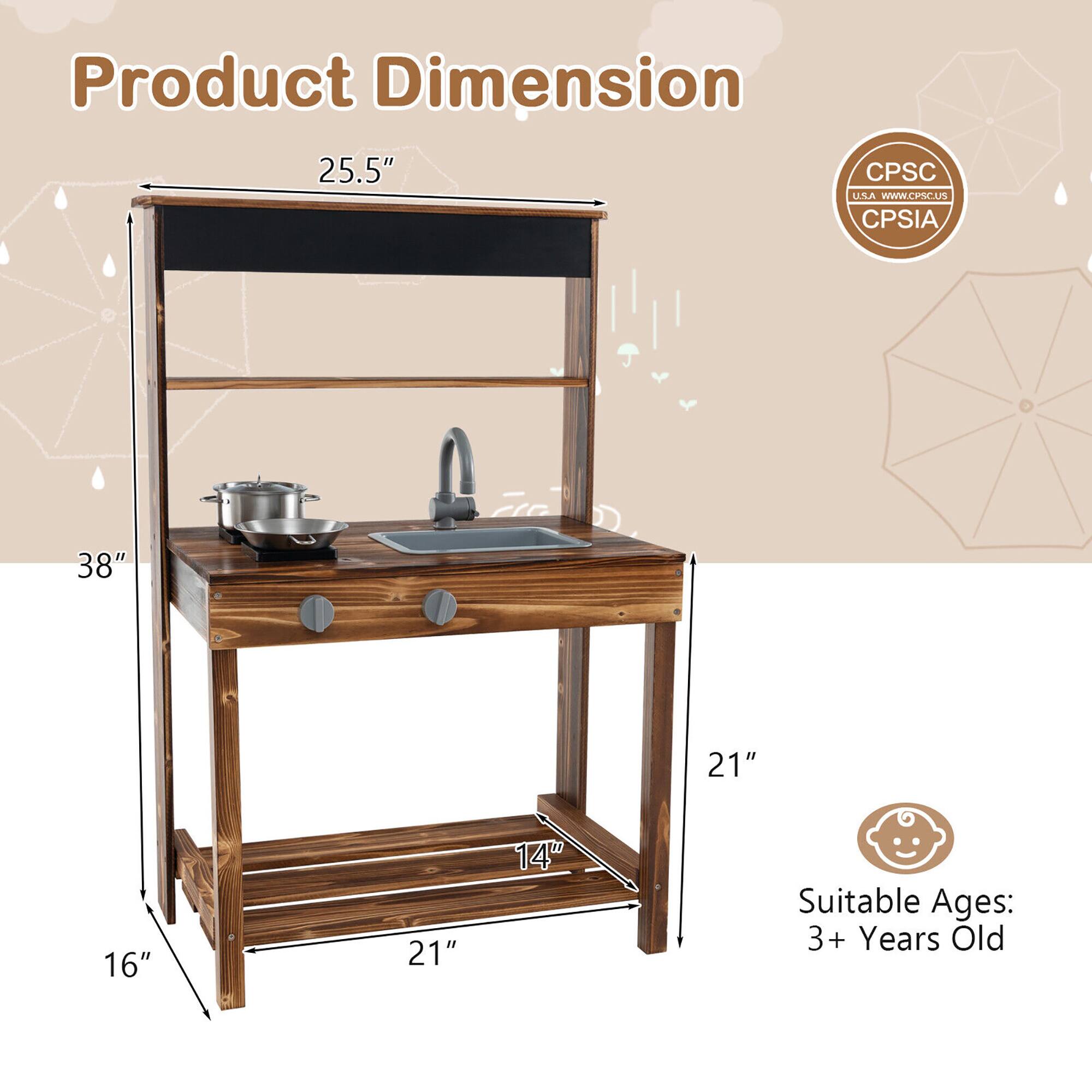 Product Dimension  
25.5"  
38"  
21"  
16"  
14"  
21"  

Suitable Ages: 3+ Years Old  

CPSC U.S.A. www.CPSCUS  
CPSIA