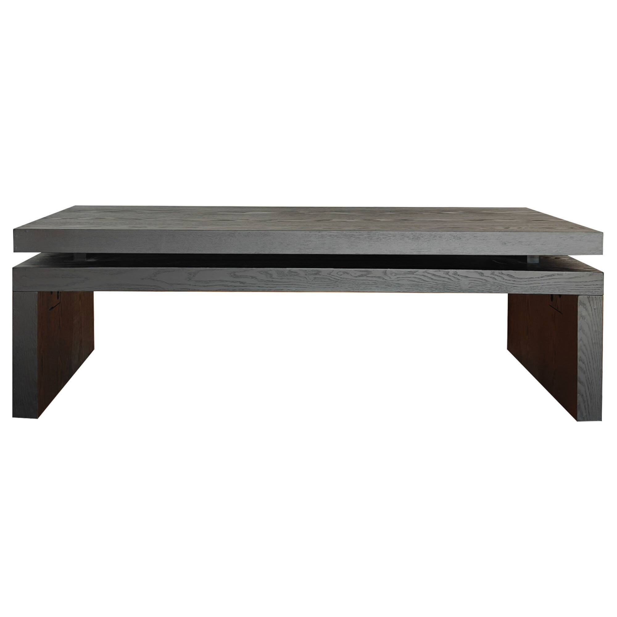 Back. GOODSILO - Contemporary Floating Top Coffee Table with Sleek Design for Modern Living Rooms - Antique Black.