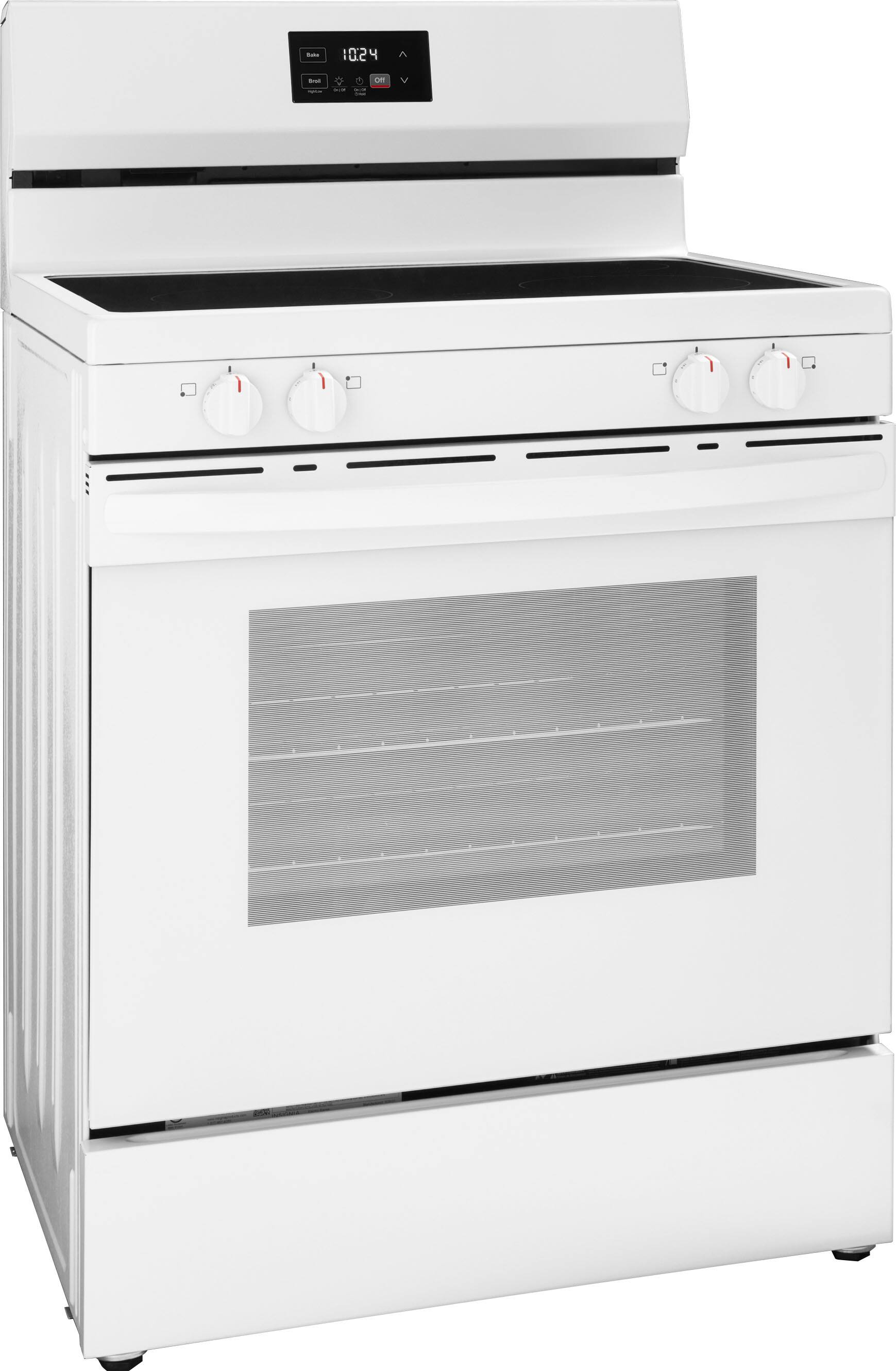 Alt View 15. Insignia™ - 5.3 Cu. Ft. Freestanding Electric Range with Dual-Size Burner and Storage Drawer - White.