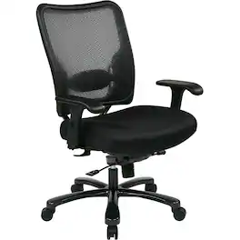 FurniFact - Mesh Office Chair – Ergonomic Home Office Desk Chair With Support - Black