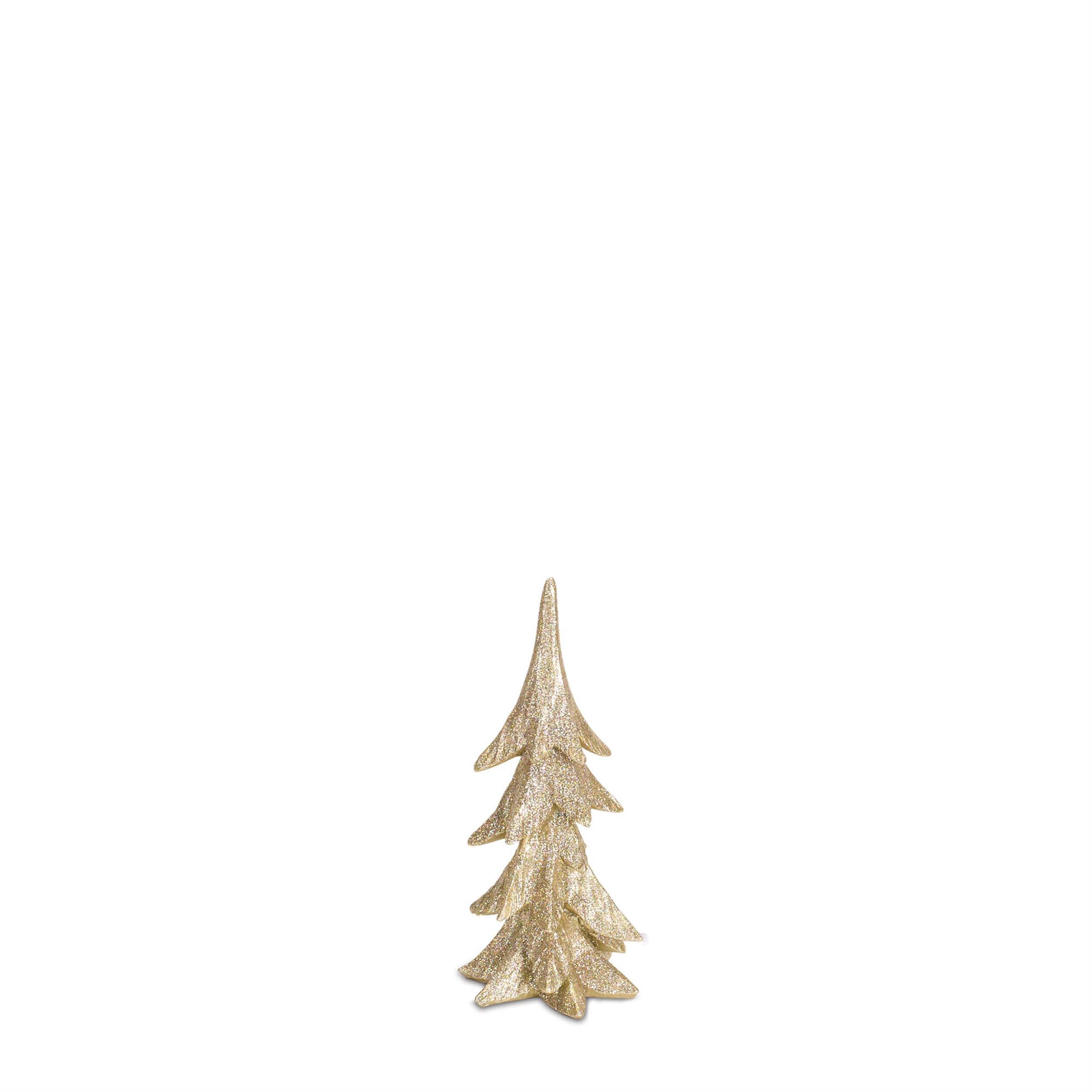 Alt View 2. BreeBe - Gold Shimmer Tabletop Holiday Tree (Set of 3) - Gold.