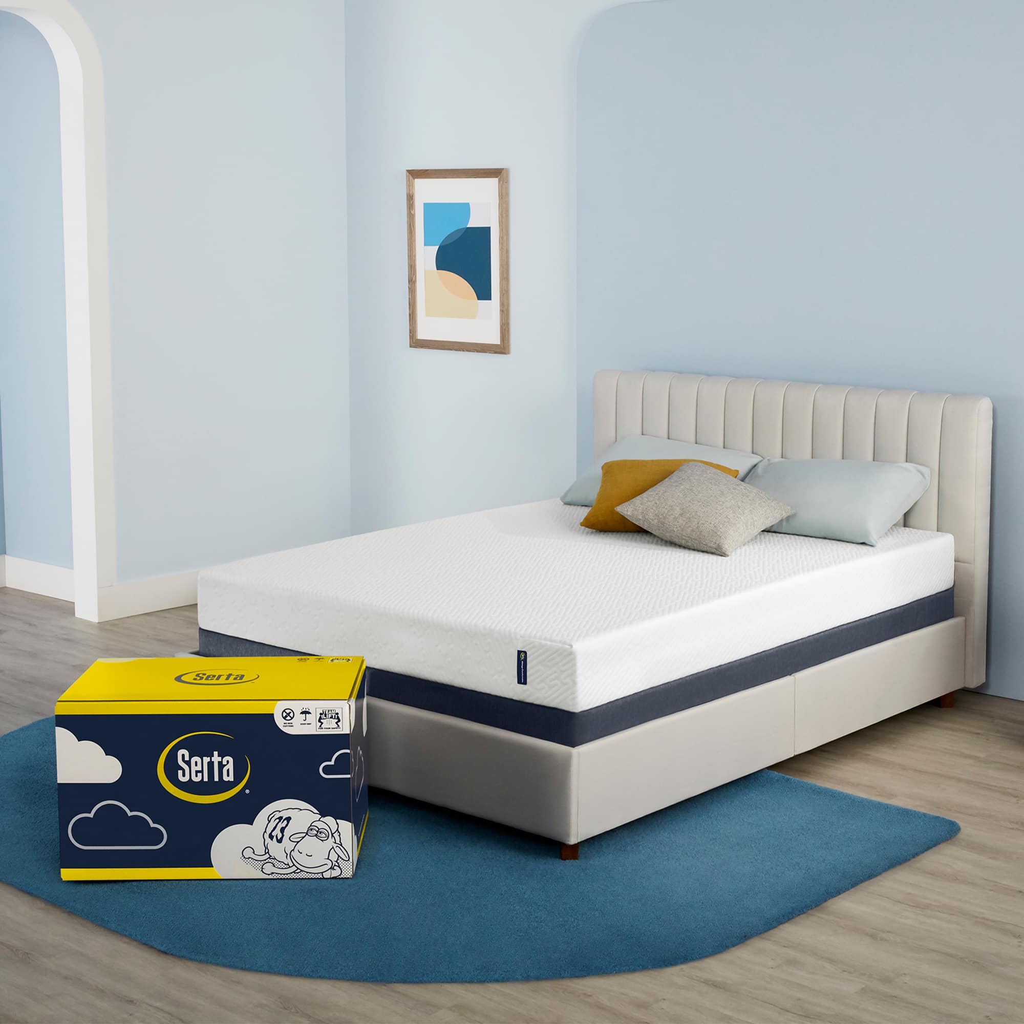 Alt View 15. Serta - For Ewe 7" Medium Firm Memory Foam Mattress - Twin - White.