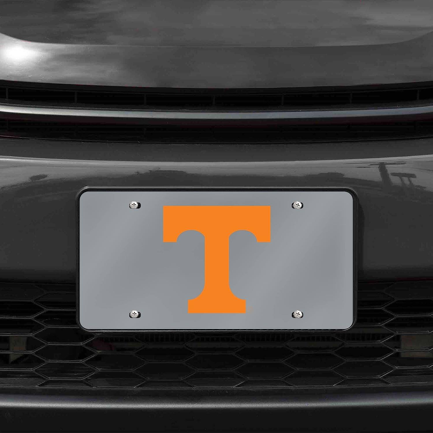 Alt View 1. Rico Industries - Tennessee Volunteers Mirrored Laser Cut License Plate Laser Tag - Multi.